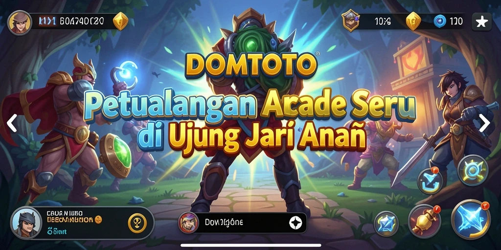 Screenshot menunjukkan gameplay seru DOMTOTO yang penuh warna dan adiktif.