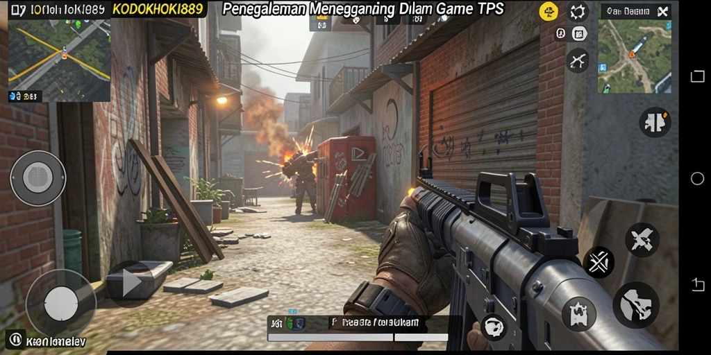 Tangkapan layar utama KODOKHOKI889 menampilkan aksi intens dalam gameplay TPS.