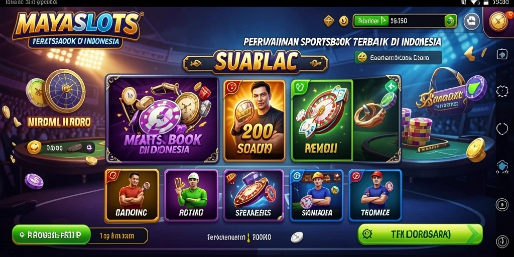 Tampilan menarik dari gameplay Sportsbook MAYASLOTS.