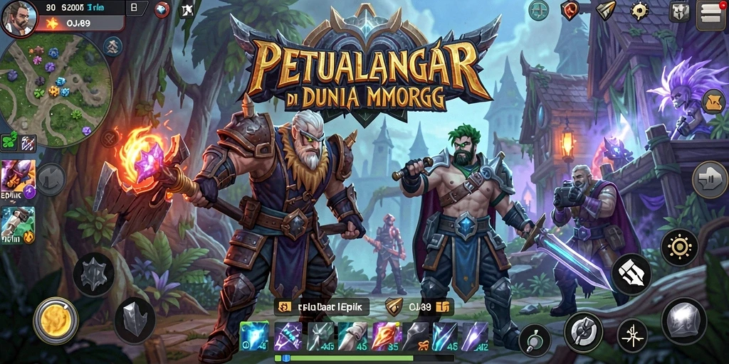 Screenshot menampilkan petualangan mendebarkan dalam OJA89 MMORPG.