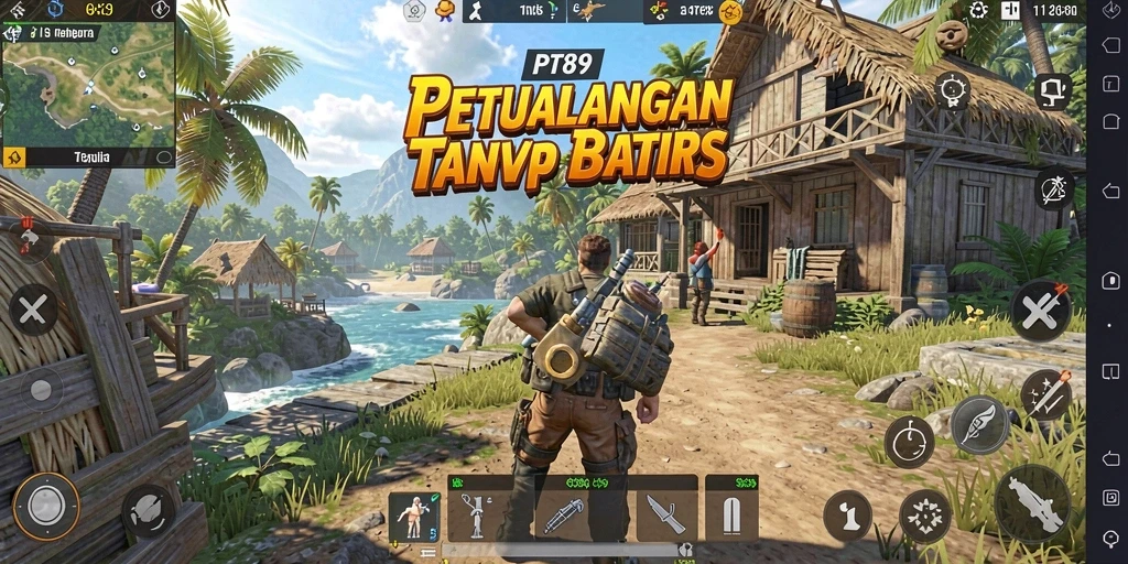 Screenshot gameplay PT89 menampilkan petualangan seru di dunia terbuka.