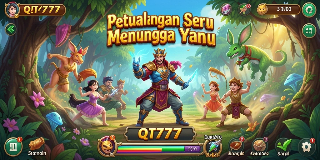 Tampilan gameplay QT777 dengan petualangan yang menegangkan dan menantang.