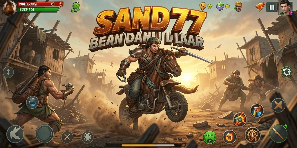 Tampilan gameplay seru dalam balapan yang mendebarkan.