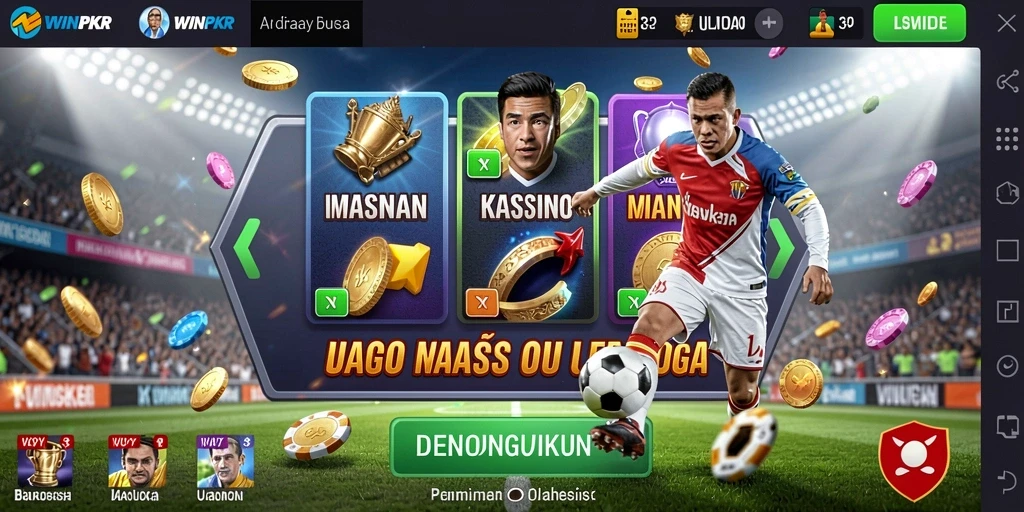 Tangkapan layar yang menunjukkan gameplay kompetitif WINPKR yang mendebarkan.